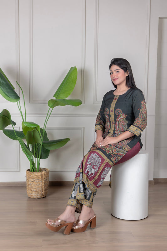 Grey Elephant Motif Set