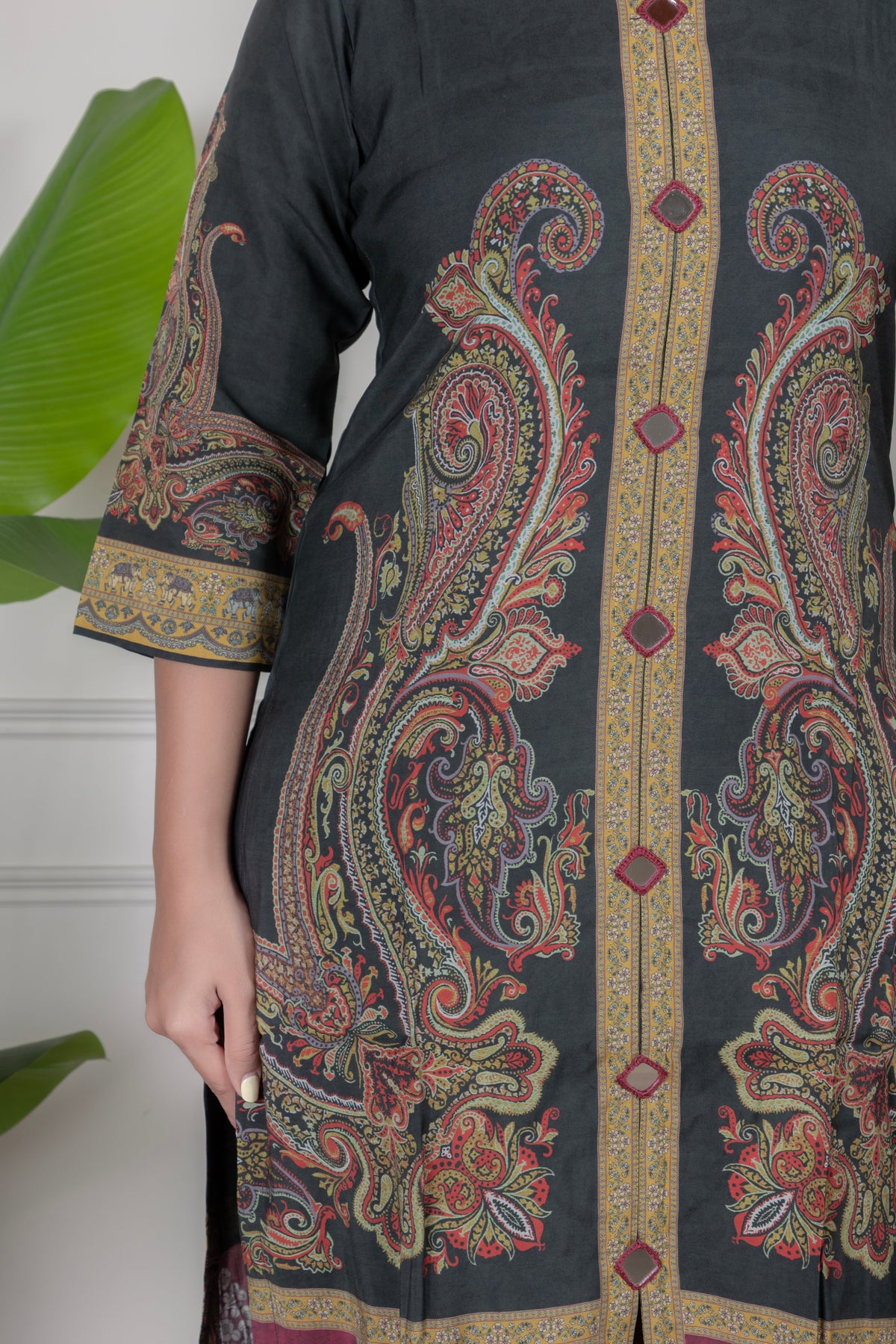 Grey Elephant Motif Set