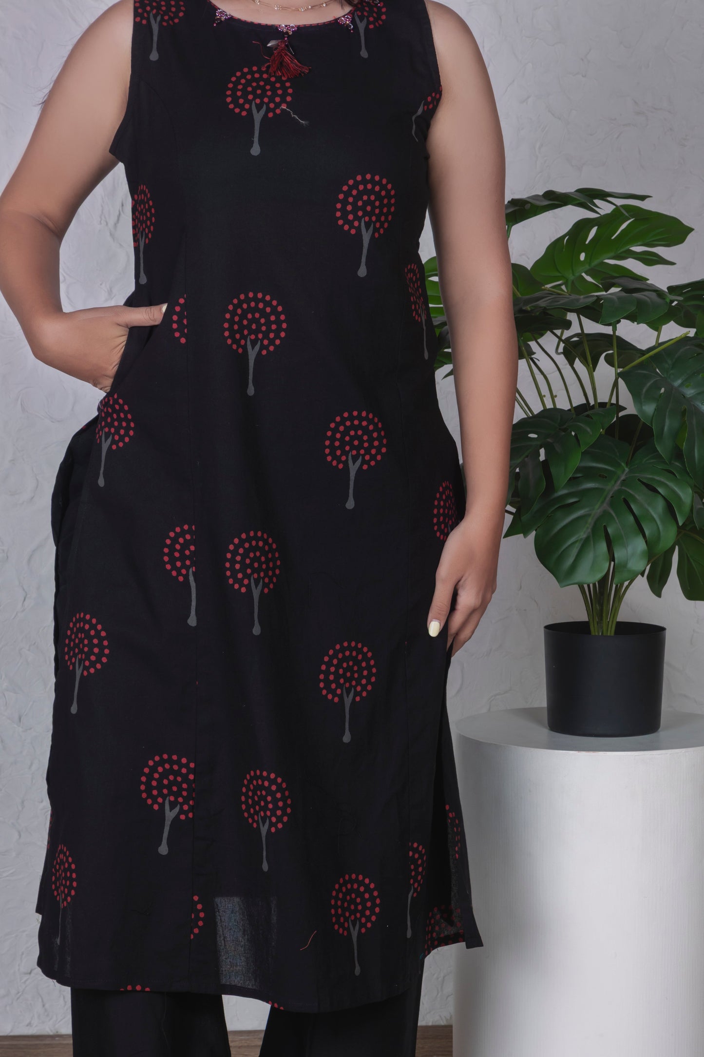 Tree of Life Block-Print Kurta Set