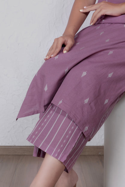Sleeveless Tassel-Detail Kurta Set - Pink