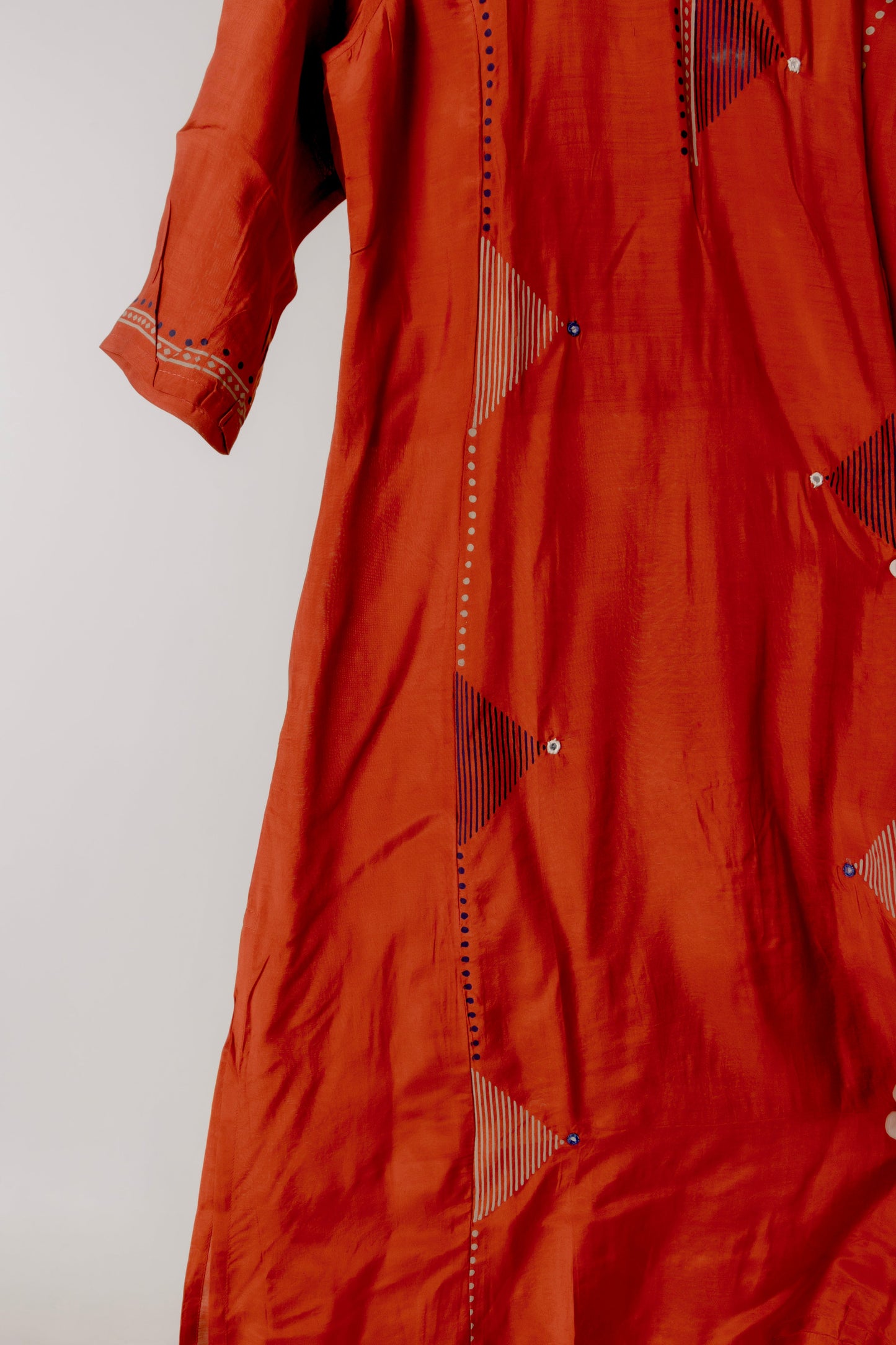 Rust Geometric Embroidered Suit