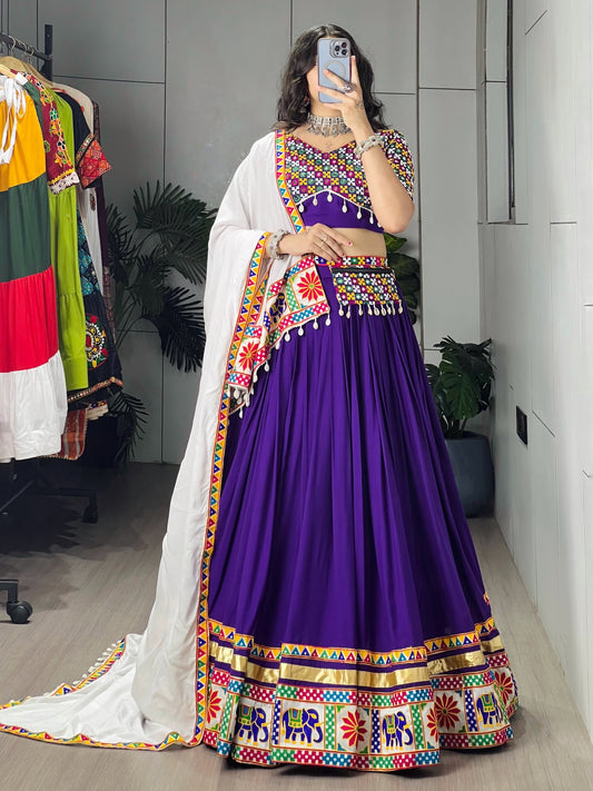 Cotton Gamthi Mirror Work Chaniya Choli | Navratri Wear