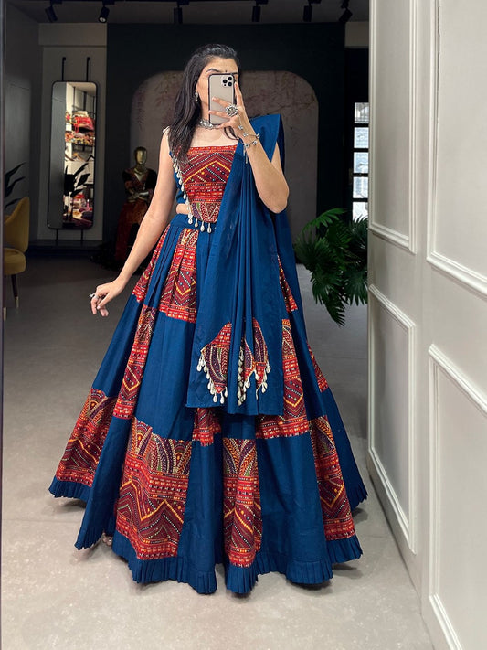 Pure Cotton Garba Navratri Lehenga Choli Set