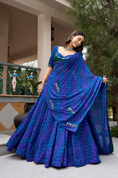 Designer Georgette Lehenga Choli For Navratri