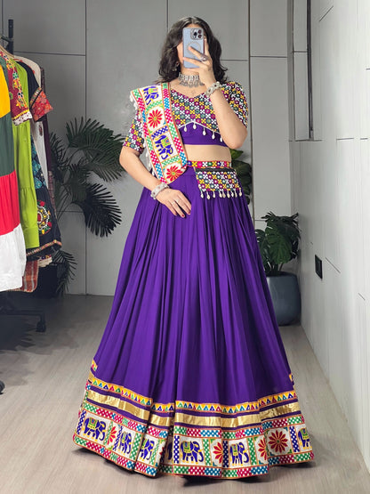 Cotton Gamthi Mirror Work Chaniya Choli | Navratri Wear