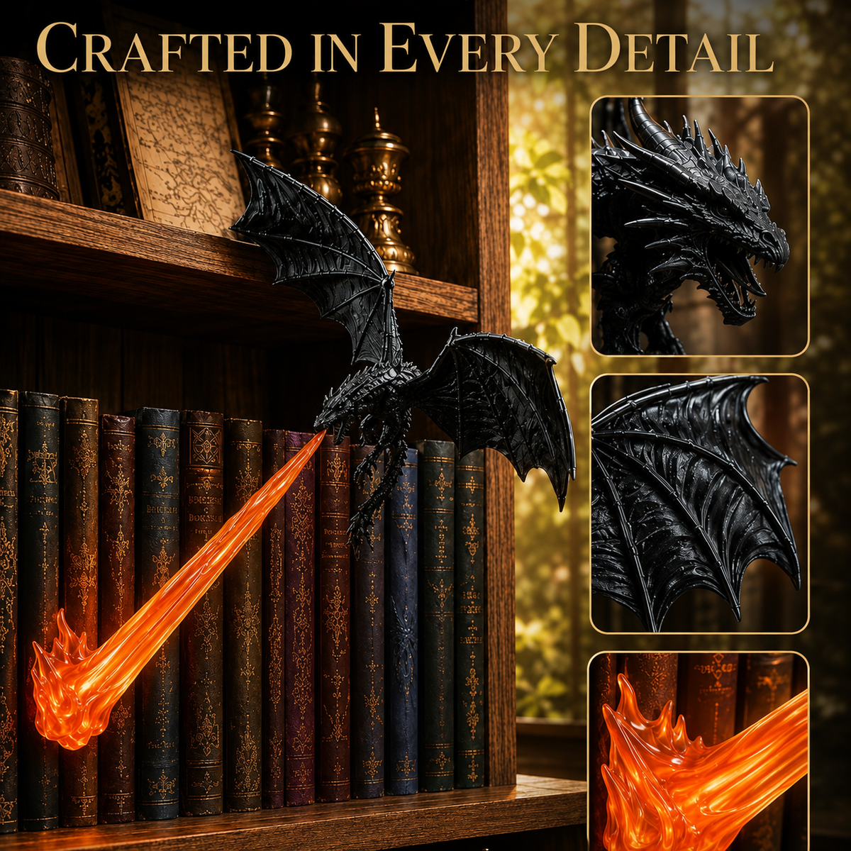 (BUY1 GET1 FREE) Dragon Book Nook Light