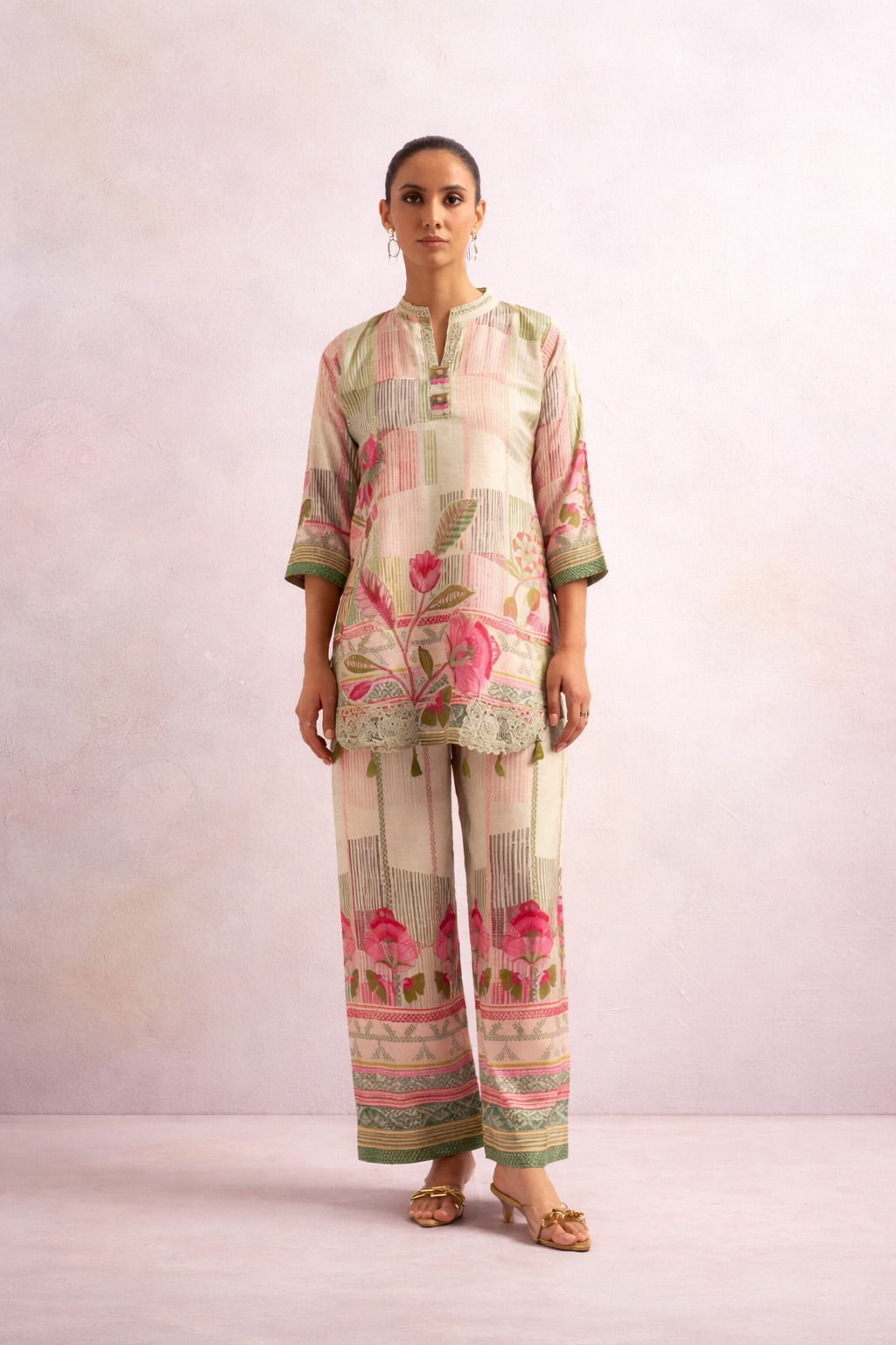 Pastel colour straight fit coord set
