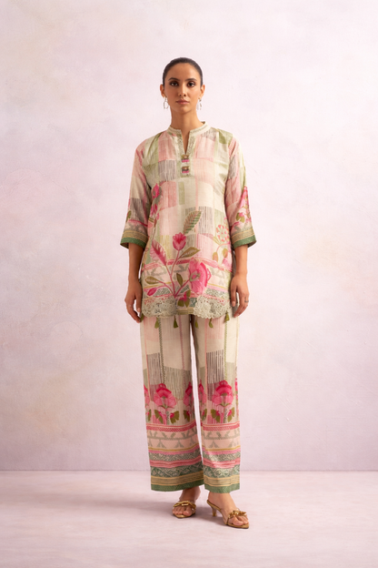 Pastel colour straight fit coord set