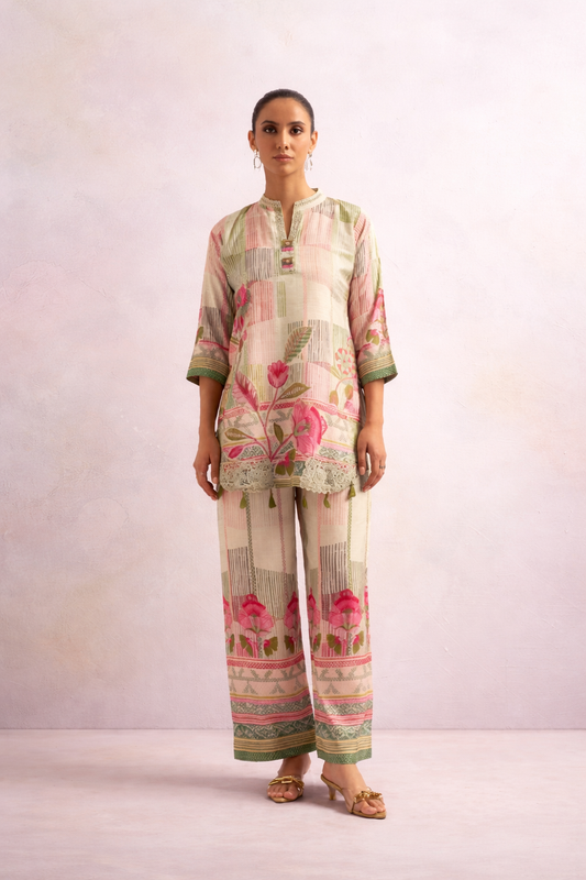 Pastel colour straight fit coord set