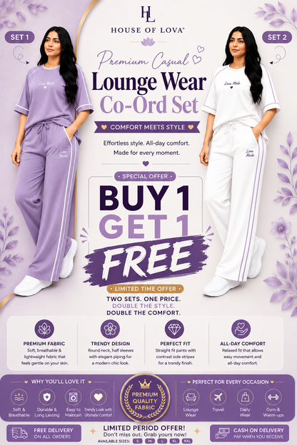 Signature Lounge Co-Ord Set - Buy 1 Get 1 Free