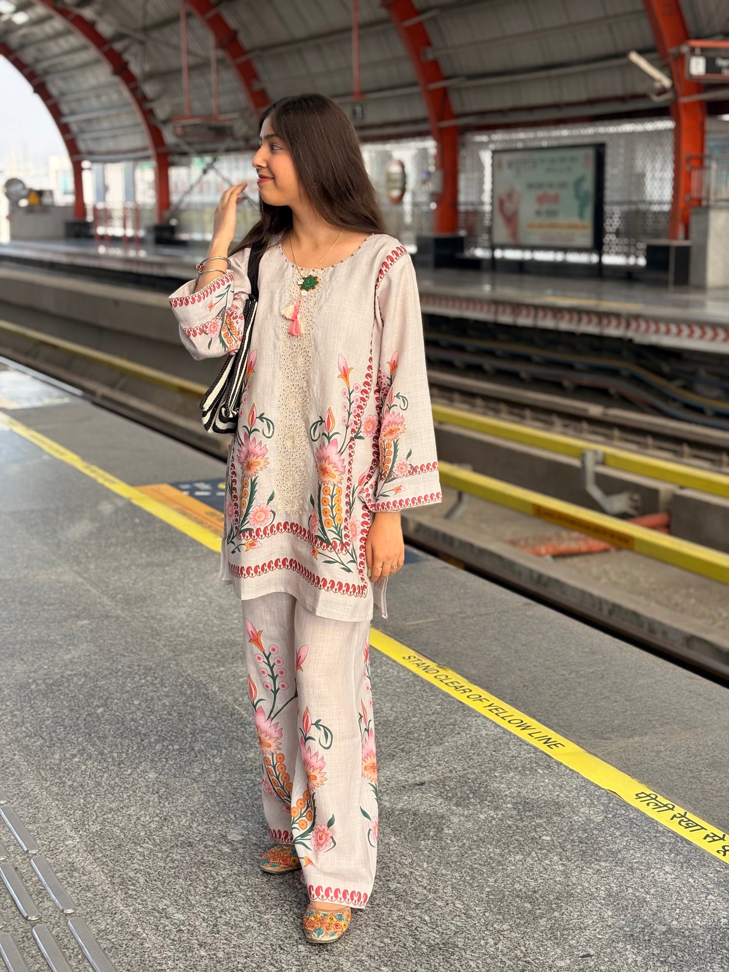 Floral Beige Co-ord Set