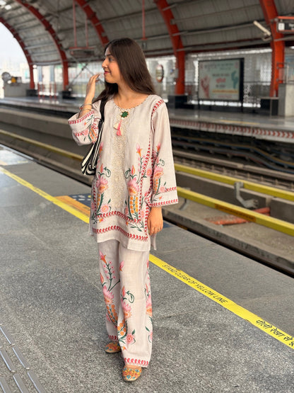 Floral Beige Co-ord Set