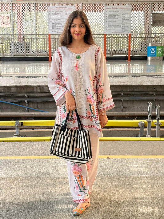 Floral Beige Co-ord Set