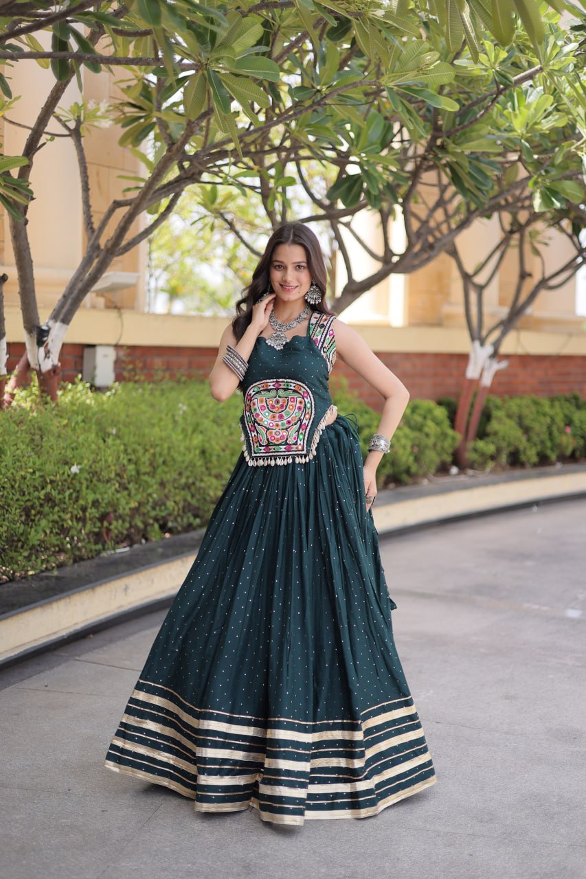 Navratri Special Reyon Gamthi Lehenga Choli Set | Tulip Designer