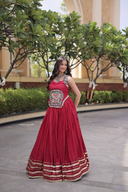 Navratri Special Reyon Gamthi Lehenga Choli Set | Tulip Designer