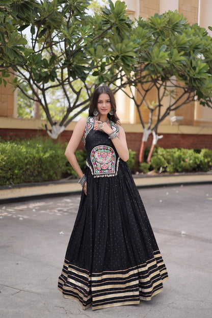 Navratri Special Reyon Gamthi Lehenga Choli Set | Tulip Designer