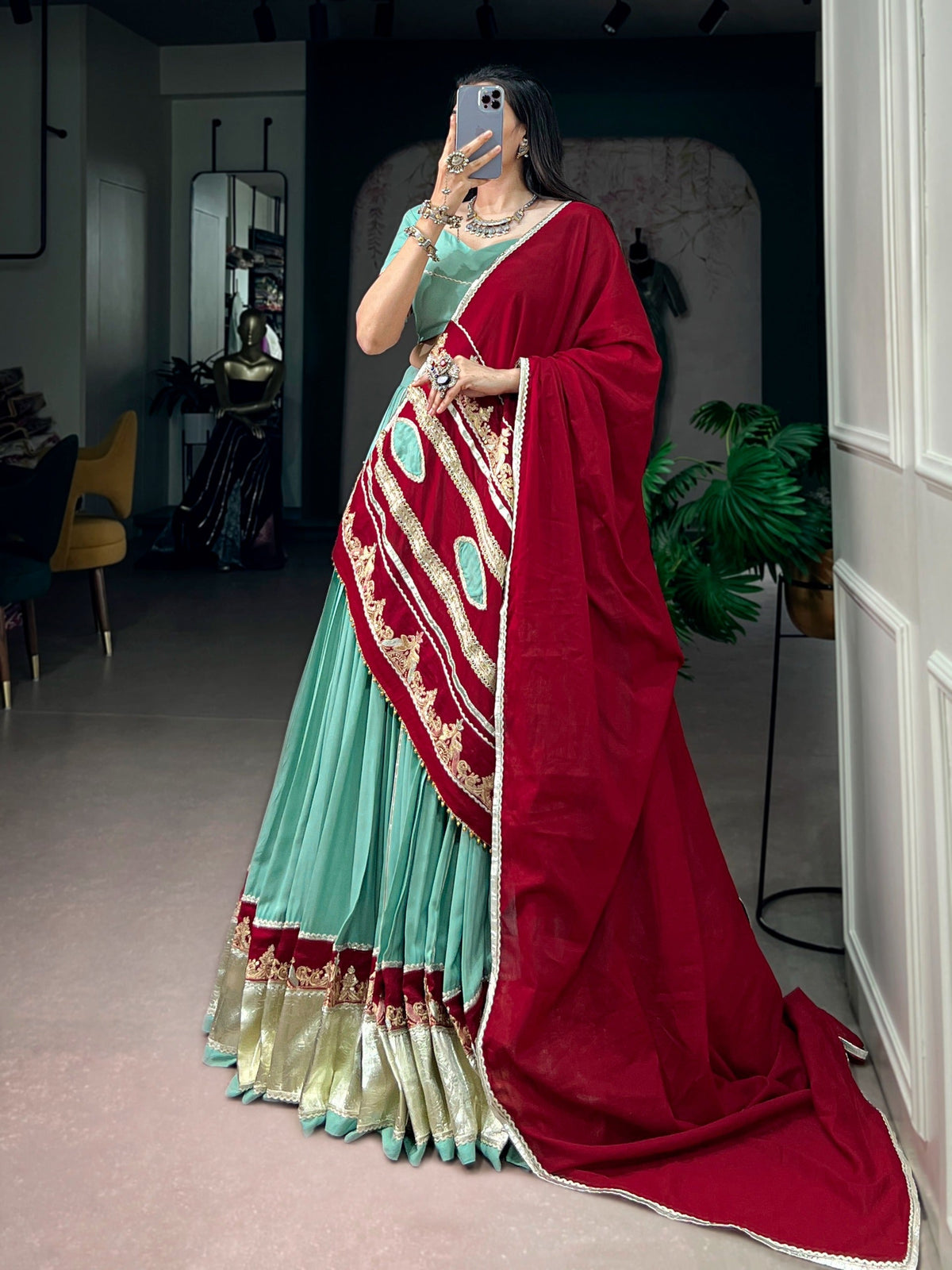 Navratri Rayon Embroidery Lehenga Set | Tulip Designer