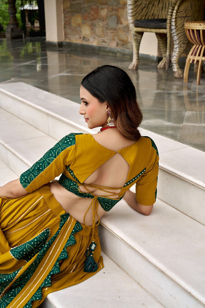 Navratri Rayon Printed Lehenga Set | Tulip Designer