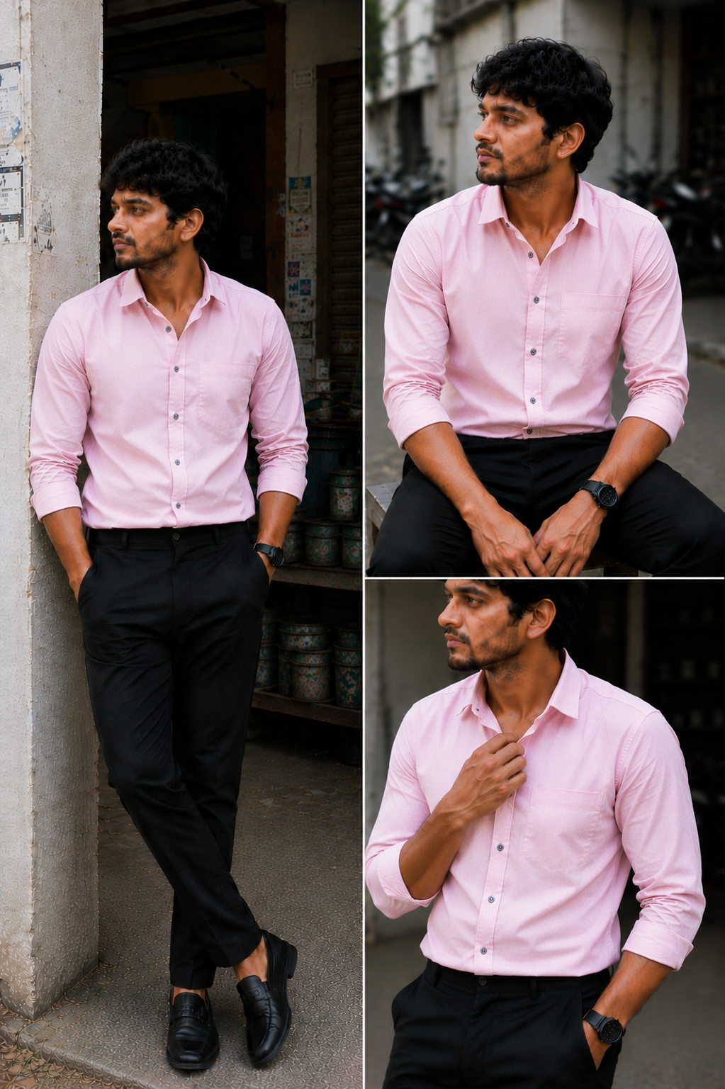 Tandy Rose Shirt & Black Pant Combo | Set of 2