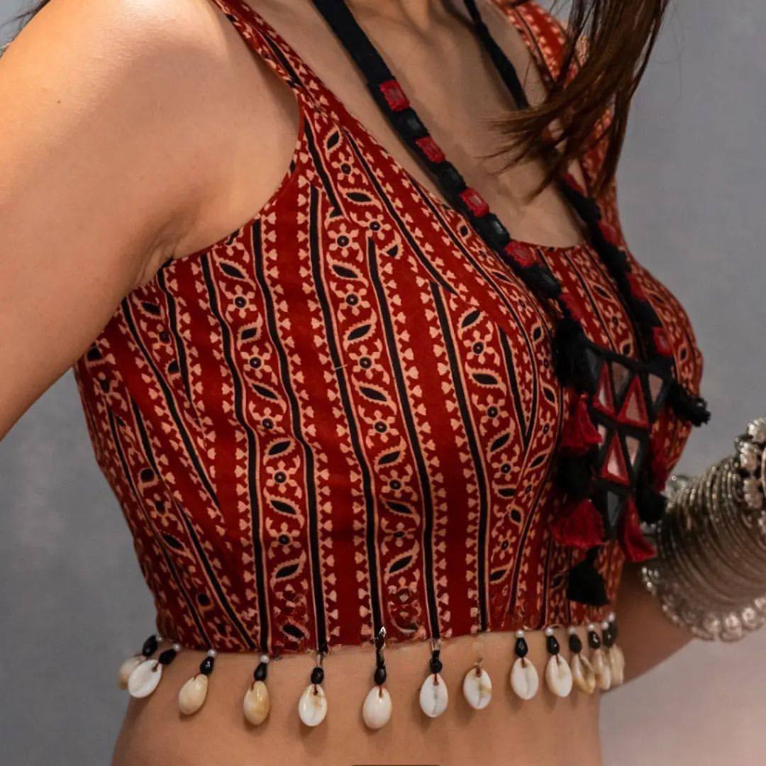 COFFEE ROCK WITH THIS PRINTED AND  KODI LACE NAVRATRI LEHENGA CHOLI
